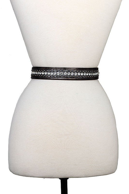 GEM STUD PAVE DETAIL ACCENT BELT