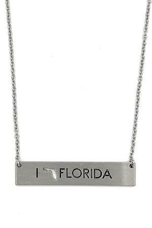 Florida Bar Pendant Necklace