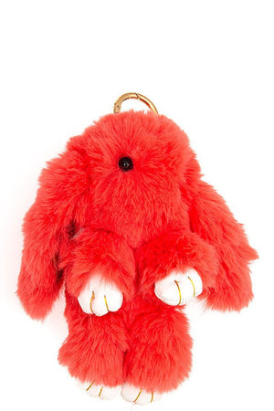 LARGE FLUFFY BUNNY KEY CHAIN