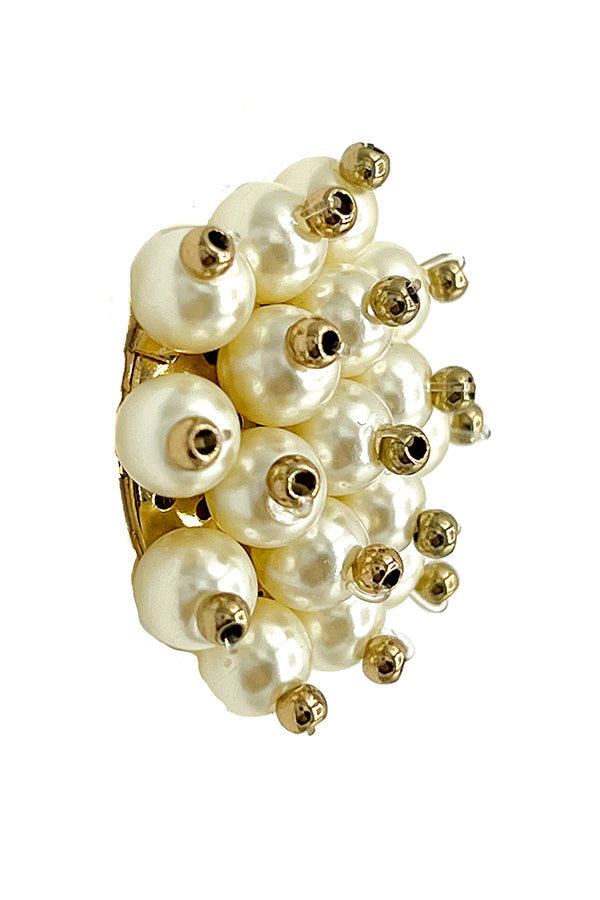 Cluster Pearl Bead Post Earring