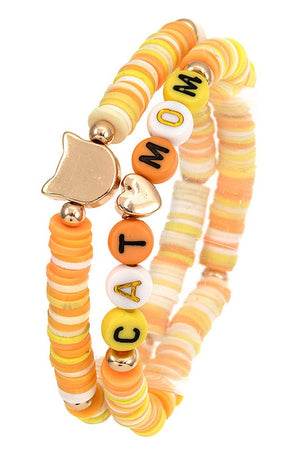 CAT MOM MIX BEAD BRACELET