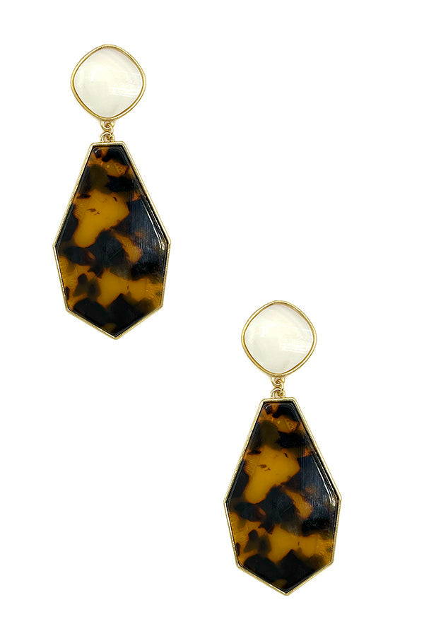 Faceted Acetate Drop Earring