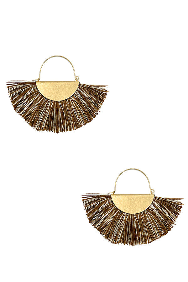 Multi Tone Fringe Drop Earring