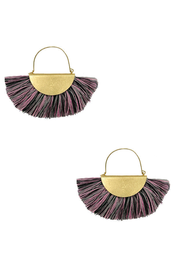 Multi Tone Fringe Drop Earring