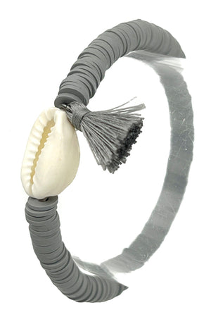 Disk Bead Shell Tassel Bracelet