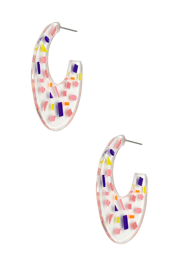 Color Pop See Through Drop Earring