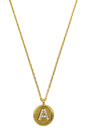 A Monogram Pendant Necklace