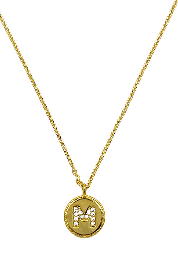 M Monogram Pendant Necklace