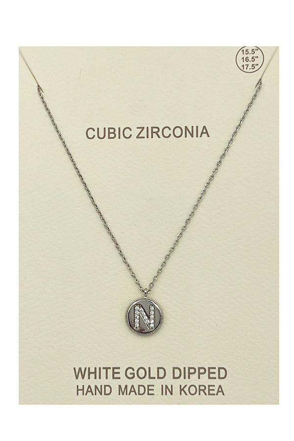 N Monogram Pendant Necklace