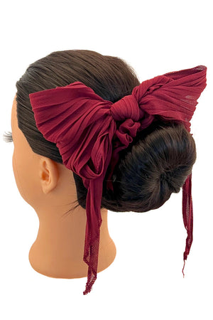 Long Pleated Hair Scrunchie