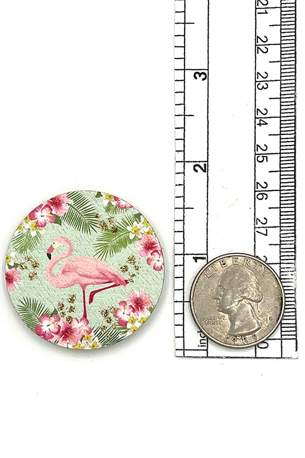 Flamingo Print Self Adhesive Charm