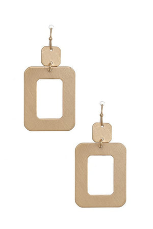 RECTANGLE CUT OUT EARRING
