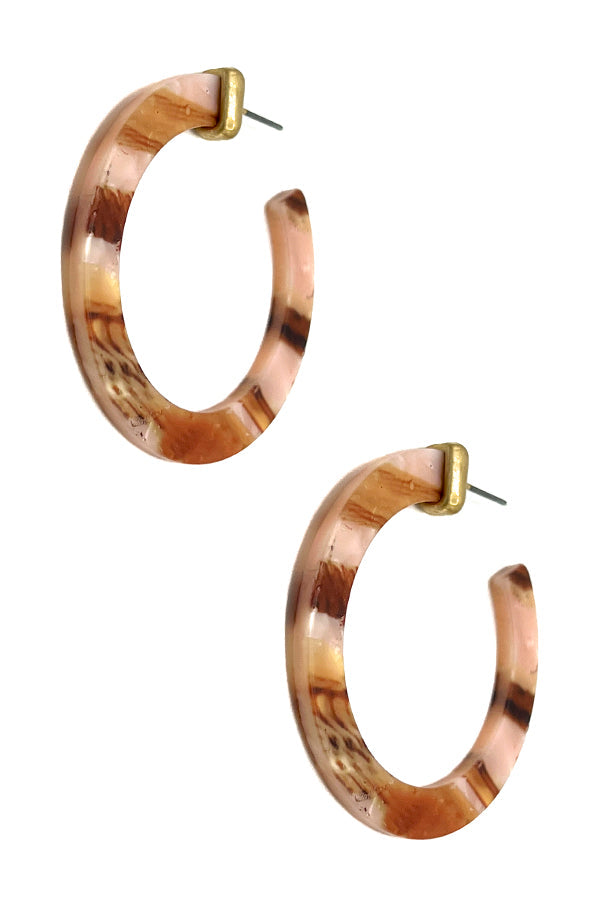 Semi Hoop Acetate Earring