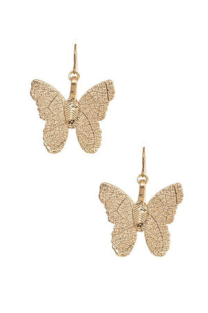 Delicate Butterfly Drop Earring