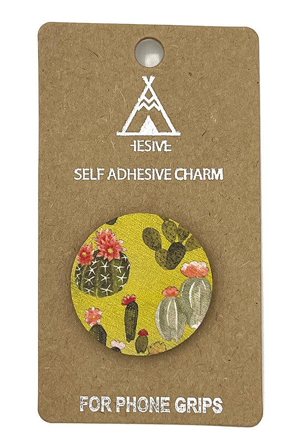 Cactus Print Self Adhesive Charm