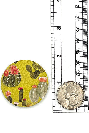 Cactus Print Self Adhesive Charm