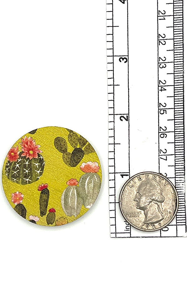 Cactus Print Self Adhesive Charm