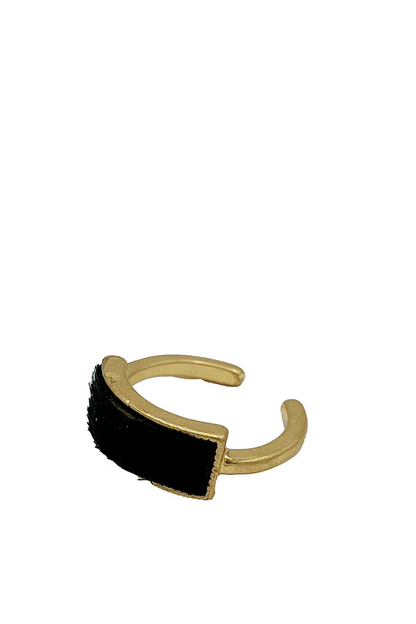 Faux Hair Cuff Ring