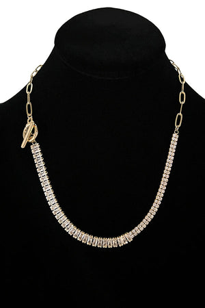 Paved Cubic Zirconia Necklace