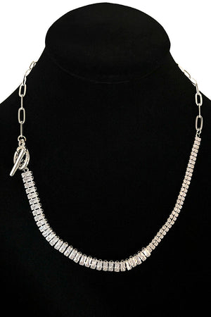 Paved Cubic Zirconia Necklace