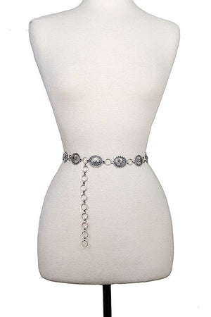 Oval Etched Larger Link Chain Belt