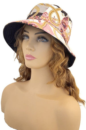 Mix Floral Chain Print Bucket Hat