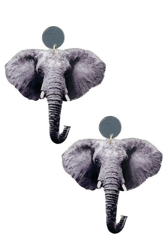 Elephant Drop Earring