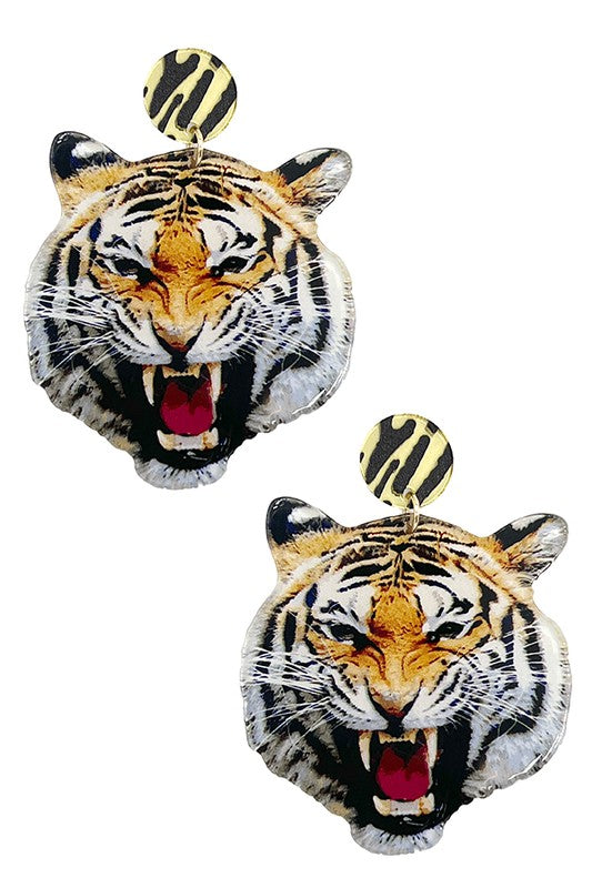 Tiger Drop Earring