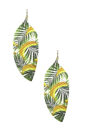 Banana Leaf Fringe Earring