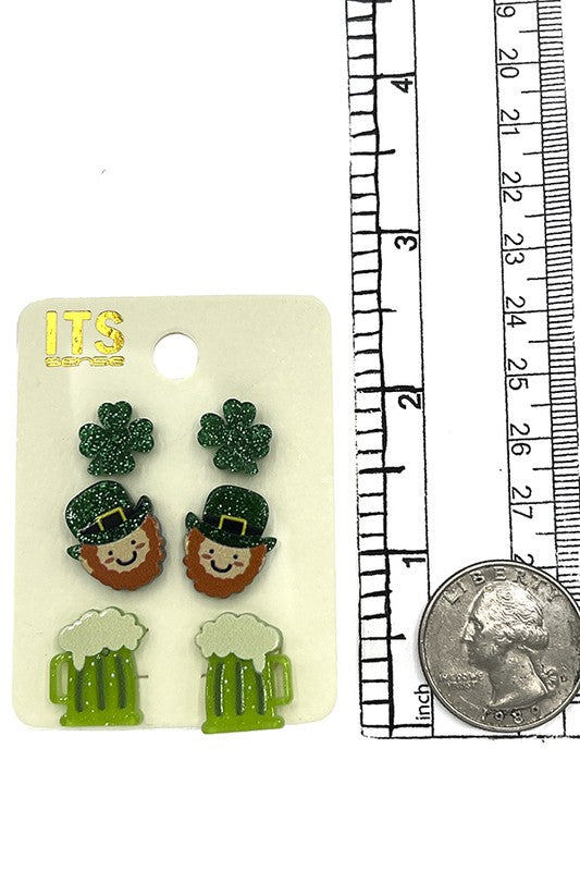 Mix St Patrick Post Earring Set