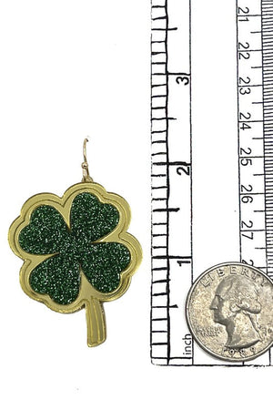 Clover Framed Dangle Earring