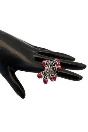 Multi Ladybug Stretch Ring