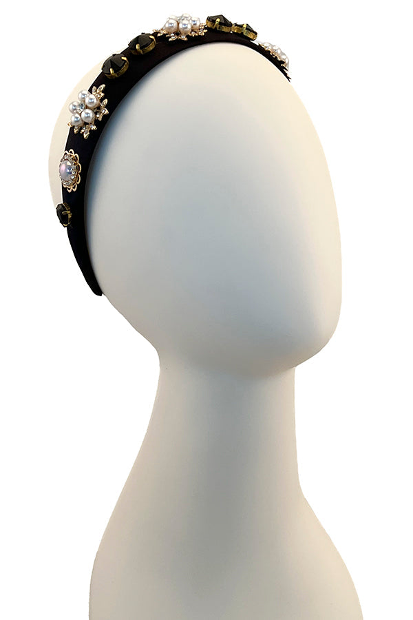 Crystal Gem Pearl Accent Headband