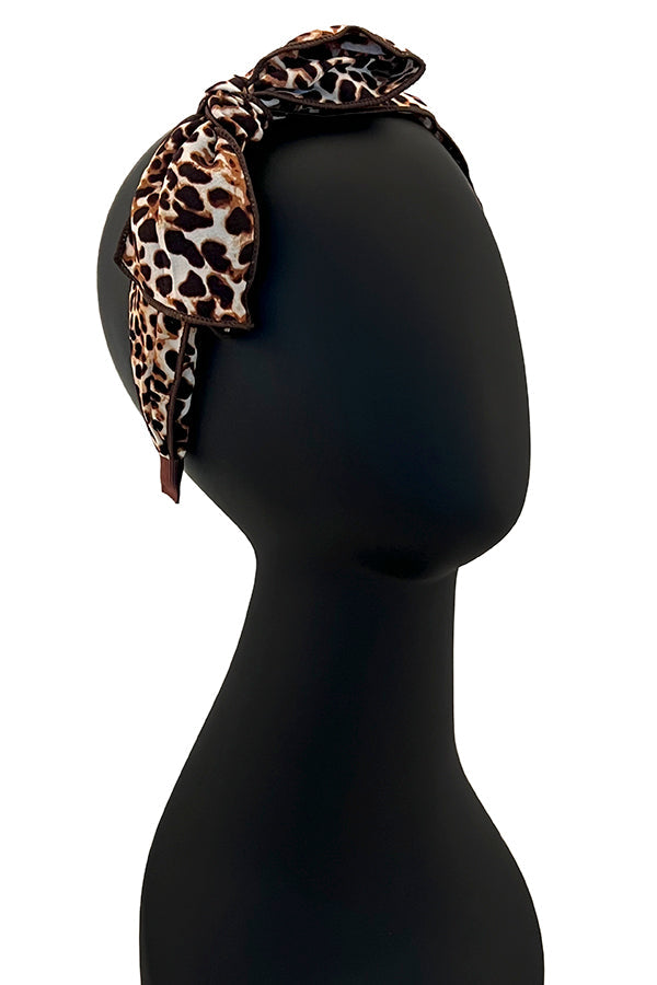 Animal Print Bow Accent Headband