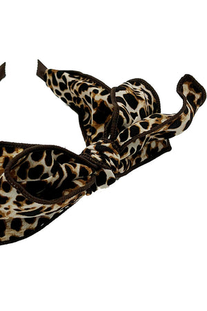 Animal Print Bow Accent Headband