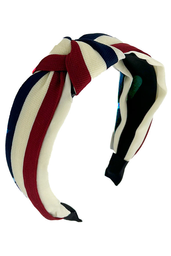 Ribbon Multi Color Knot Accent Headband