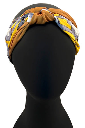 Mix Print Stretch Turban Style Headband