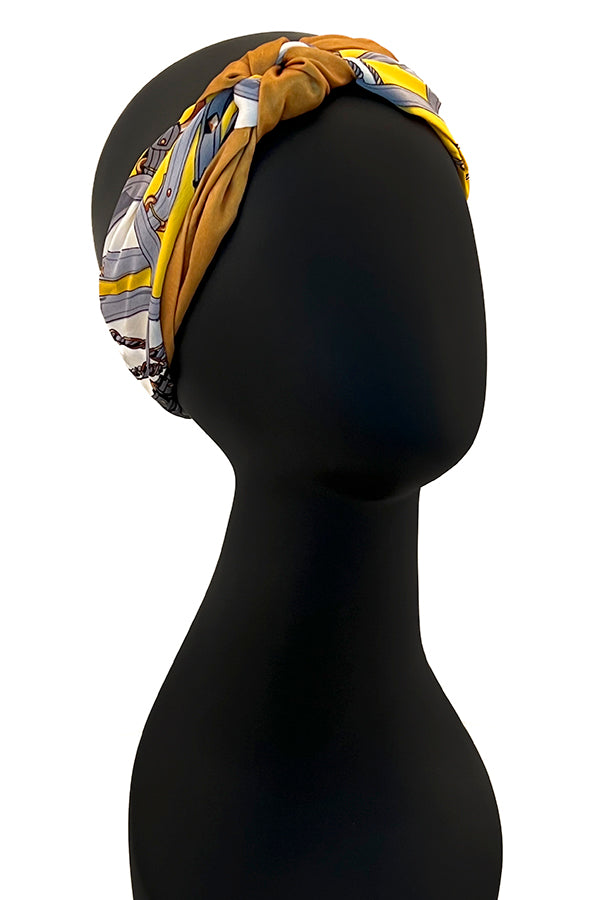 Mix Print Stretch Turban Style Headband