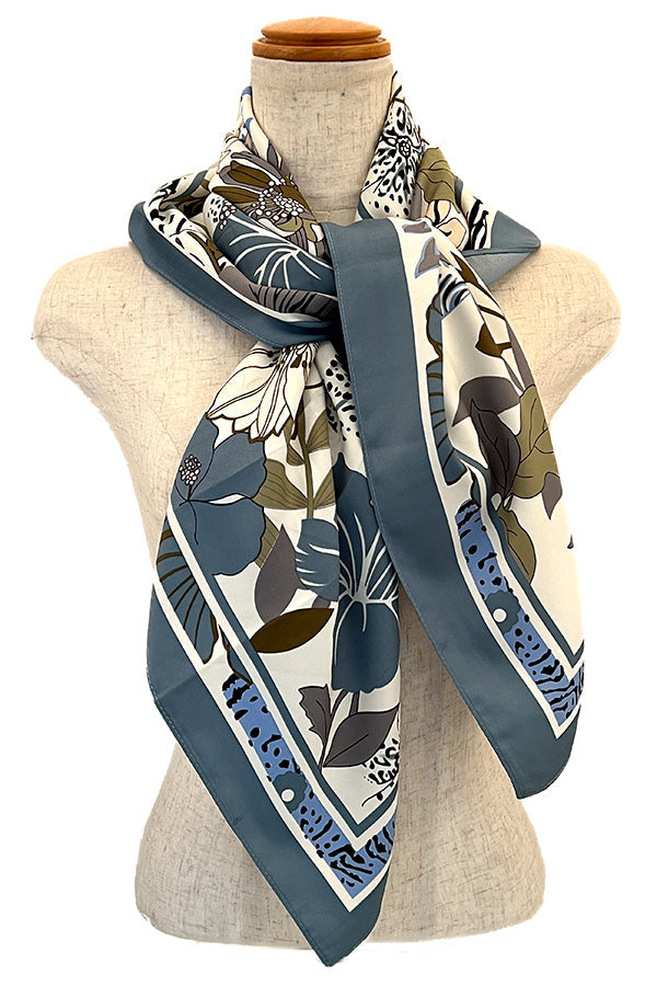 Floral Mix Pattern Square Scarf