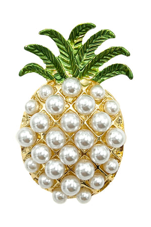 Pineapple Pearl Brooch
