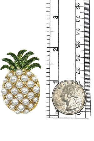 Pineapple Pearl Brooch