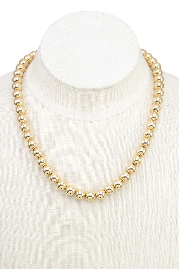 8mm BALL BEAD NECKLACE