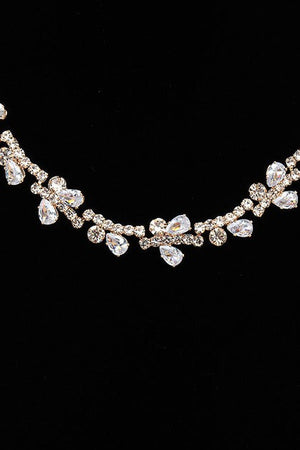 FACETED CZ STONE VINE COLLAR NECKLACE