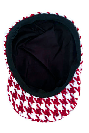 Houndstooth Pattern Newsboy Hat