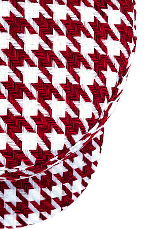 Houndstooth Pattern Newsboy Hat