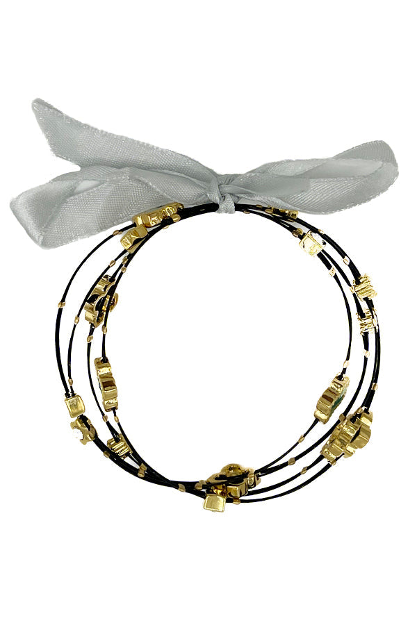 Clover Gem Multi Wire Accent Bracelet