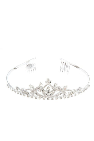 CRYSTAL ORNATE PAVE TIARA