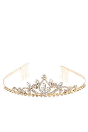 CRYSTAL ORNATE PAVE TIARA