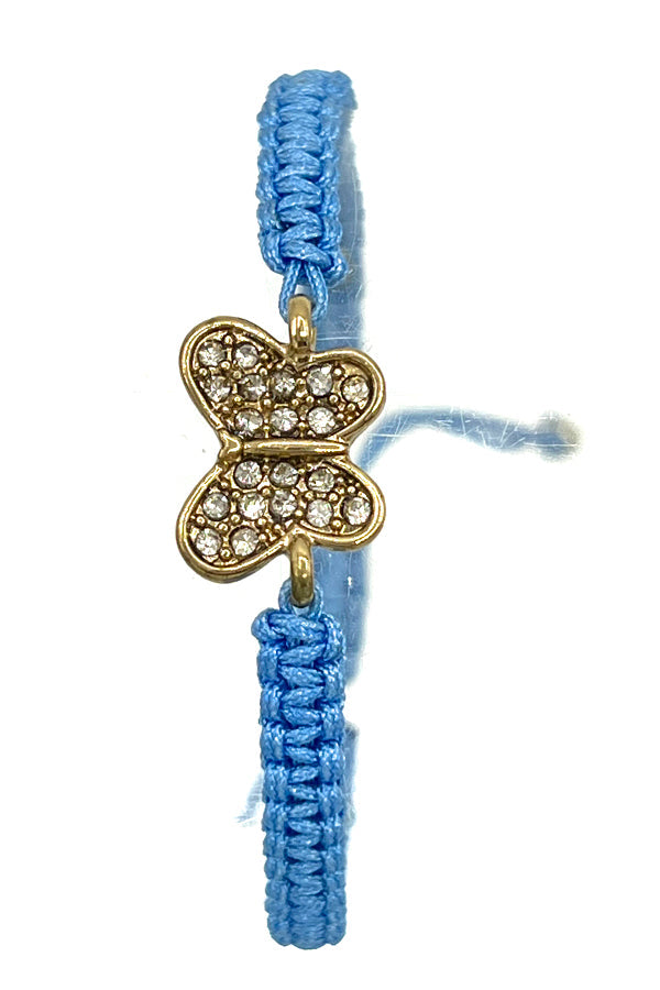 Butterfly Charm Cord Bracelet