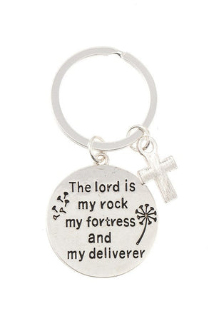 PSALM 18 2 ETCHED ROUNF KEY CHAIN